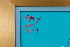 Peter Max Signed Seated Man 1984 Original Painting on Canvas