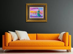 Peter Max Walking in Reeds Signed Original Painting on Canvas