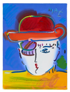 Peter Max Zero Series 1989 Signed Original Acrylic Painting on Canvas