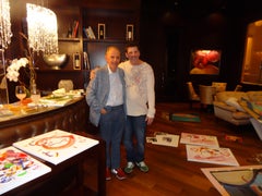 Profile with Two Hearts (original painting on canvas)