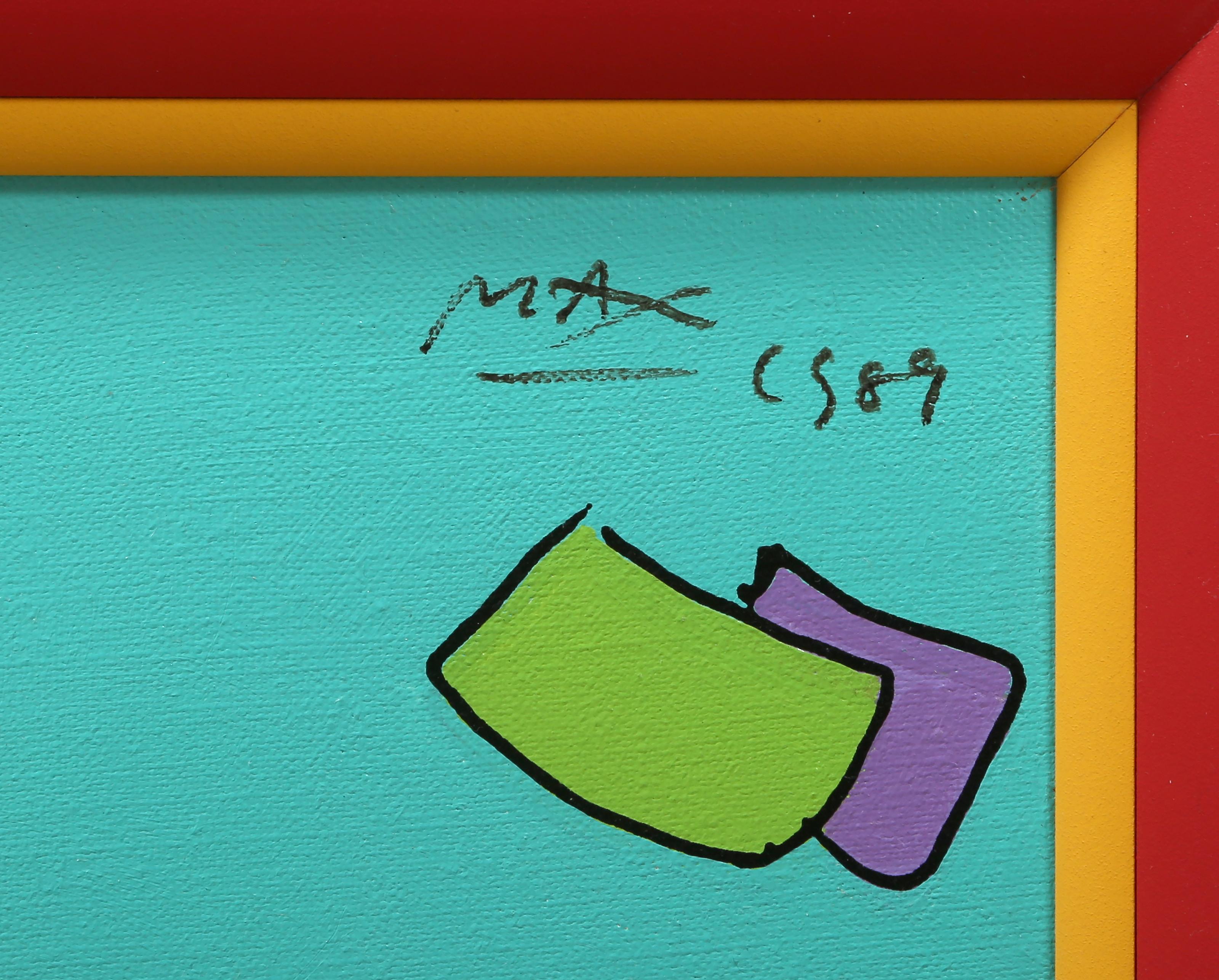 Running Man, Pop-Art-Acrylgemälde auf Leinwand von Peter Max im Angebot 2