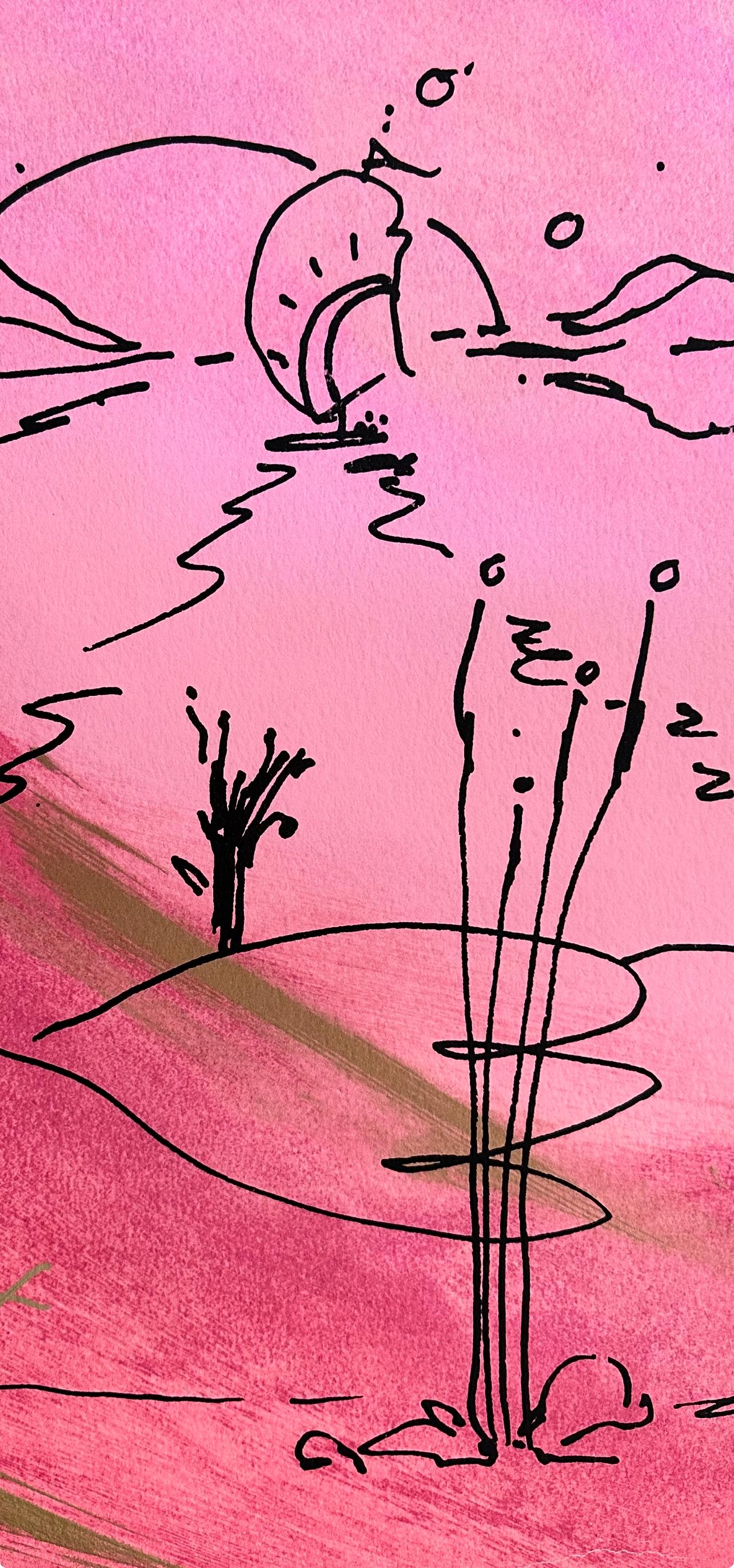 Segelboot am Horizont, Peter Max im Angebot 2