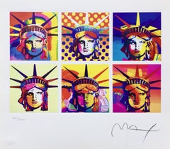 Six Liberties, Limited Edition Lithograph, Peter Max - SIGNED