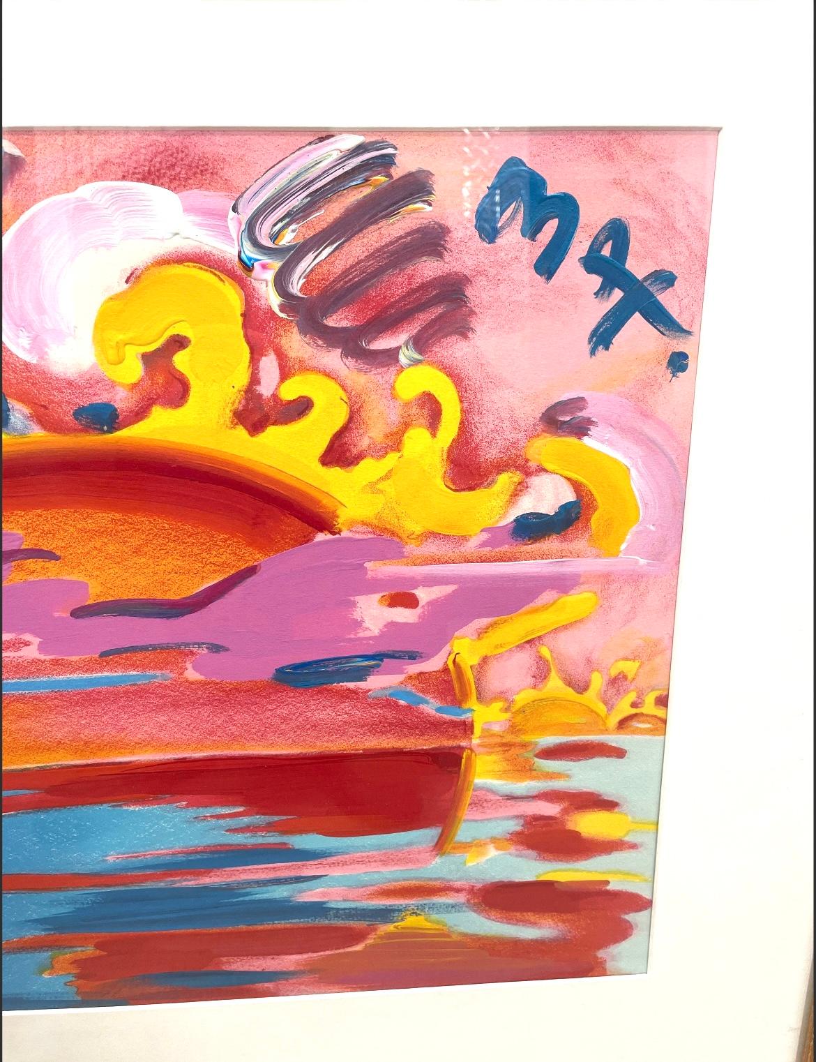 Il s'agit d'une œuvre originale de Peters Max, réalisée en technique mixte sur papier, intitulée 