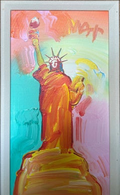 Statue of Liberty, Signed Acrylic Painting by Peter Max