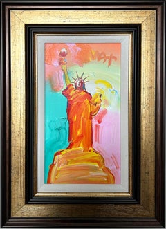 Statue of Liberty, Signed Acrylic Painting by Peter Max
