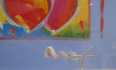 Two Hearts, Painting by Peter Max