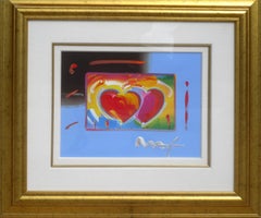 Two Hearts, Painting by Peter Max