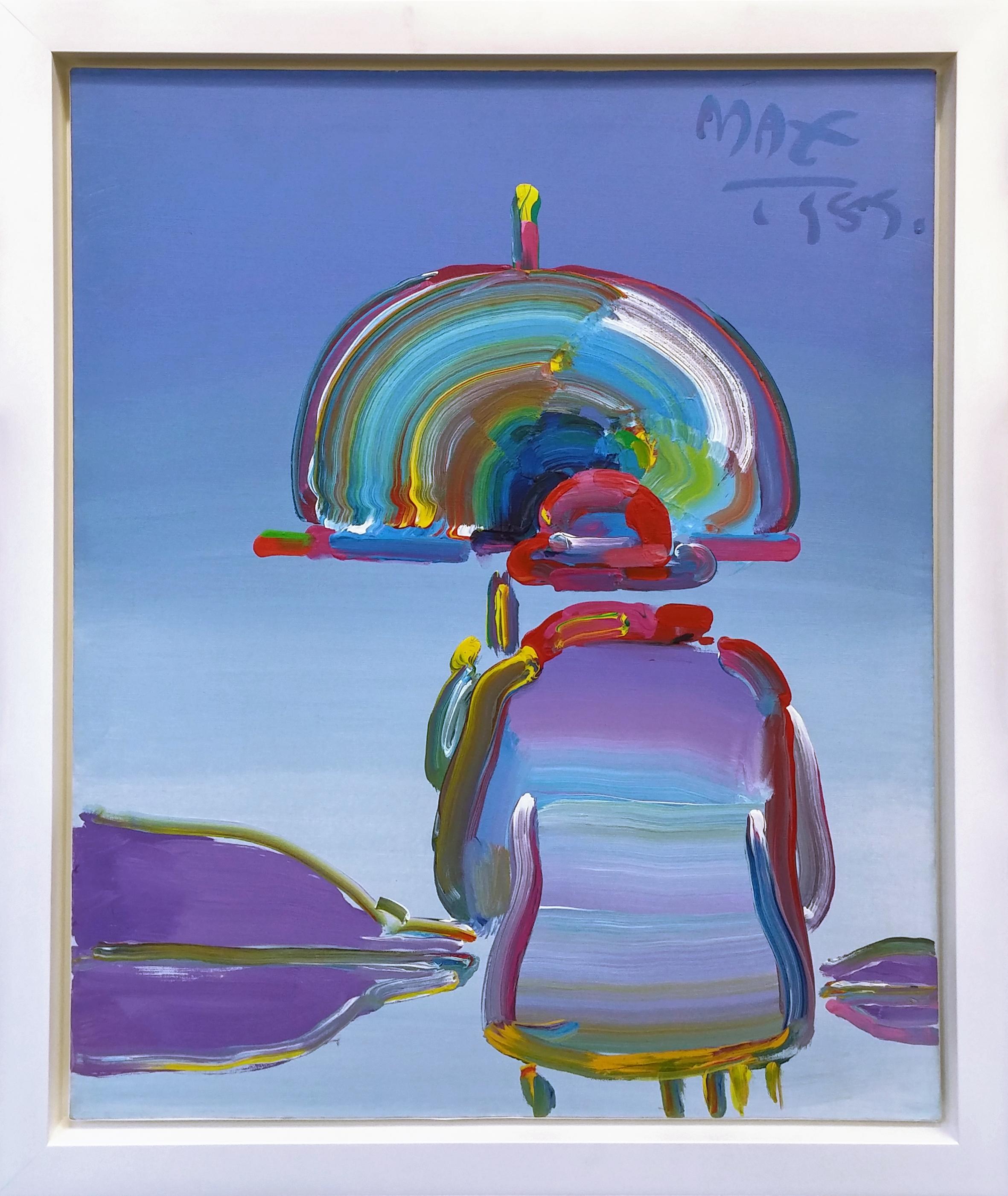 UMBRELLA MAN - Painting by Peter Max