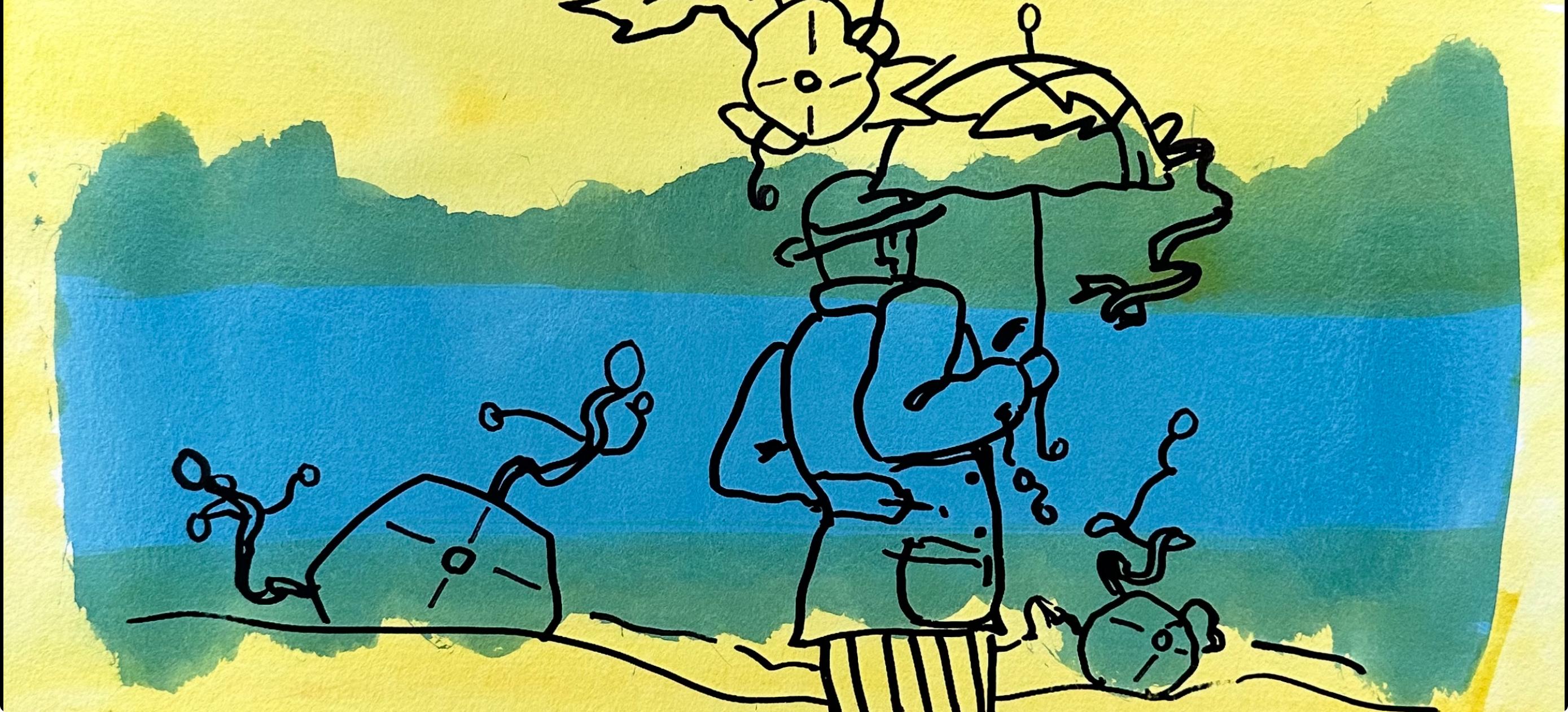 L'Uomo Ombrello, Peter Max in vendita 1