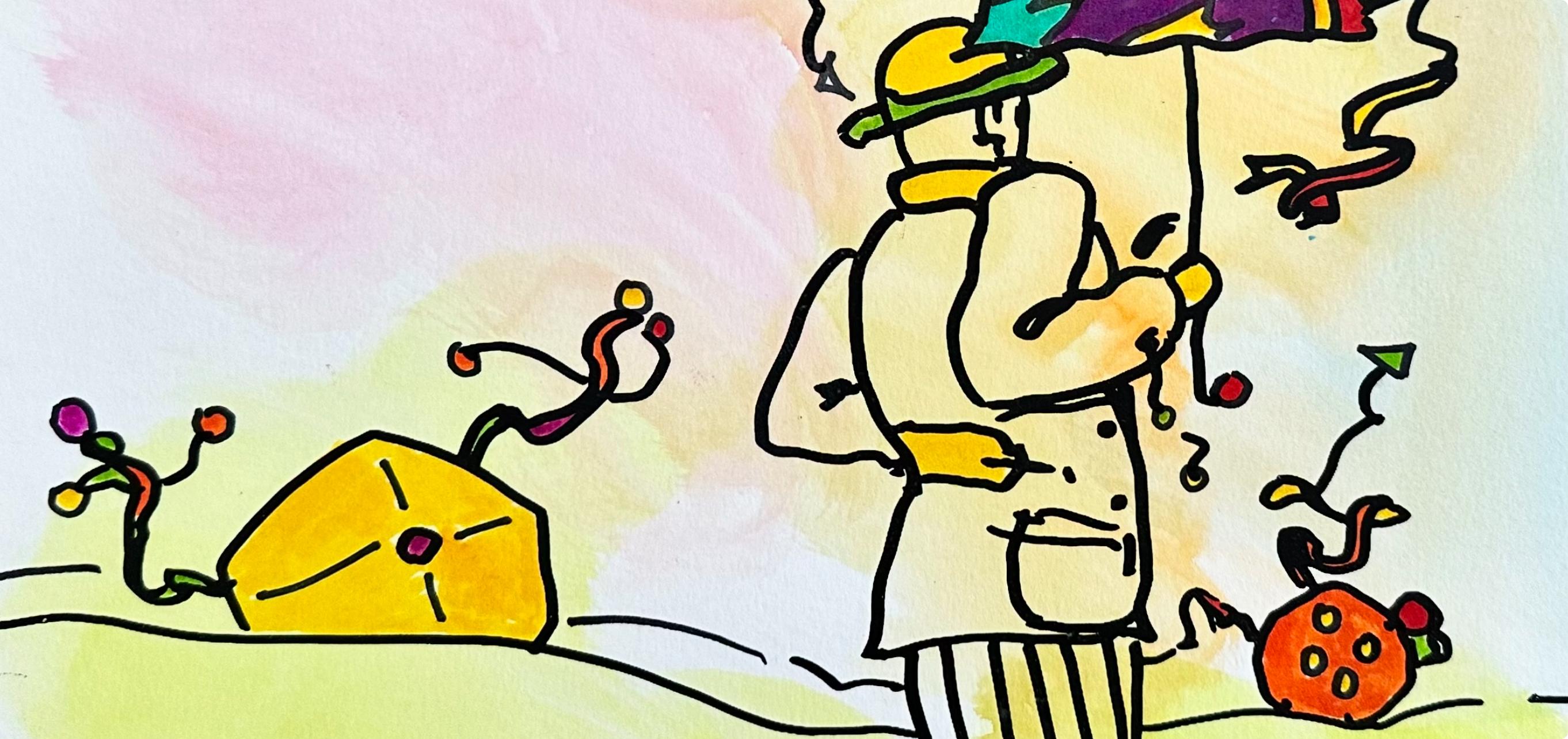 Schirmmantelmann, Peter Max im Angebot 2