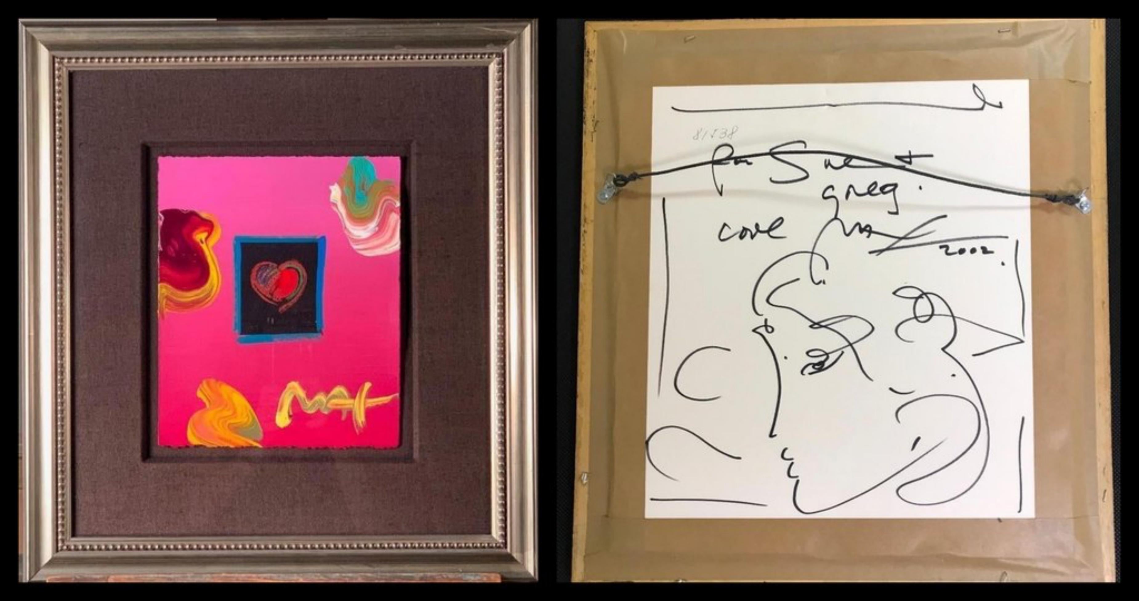Untitled painting (signed twice, inscribed with a unique original drawing verso) - Pop Art Mixed Media Art by Peter Max