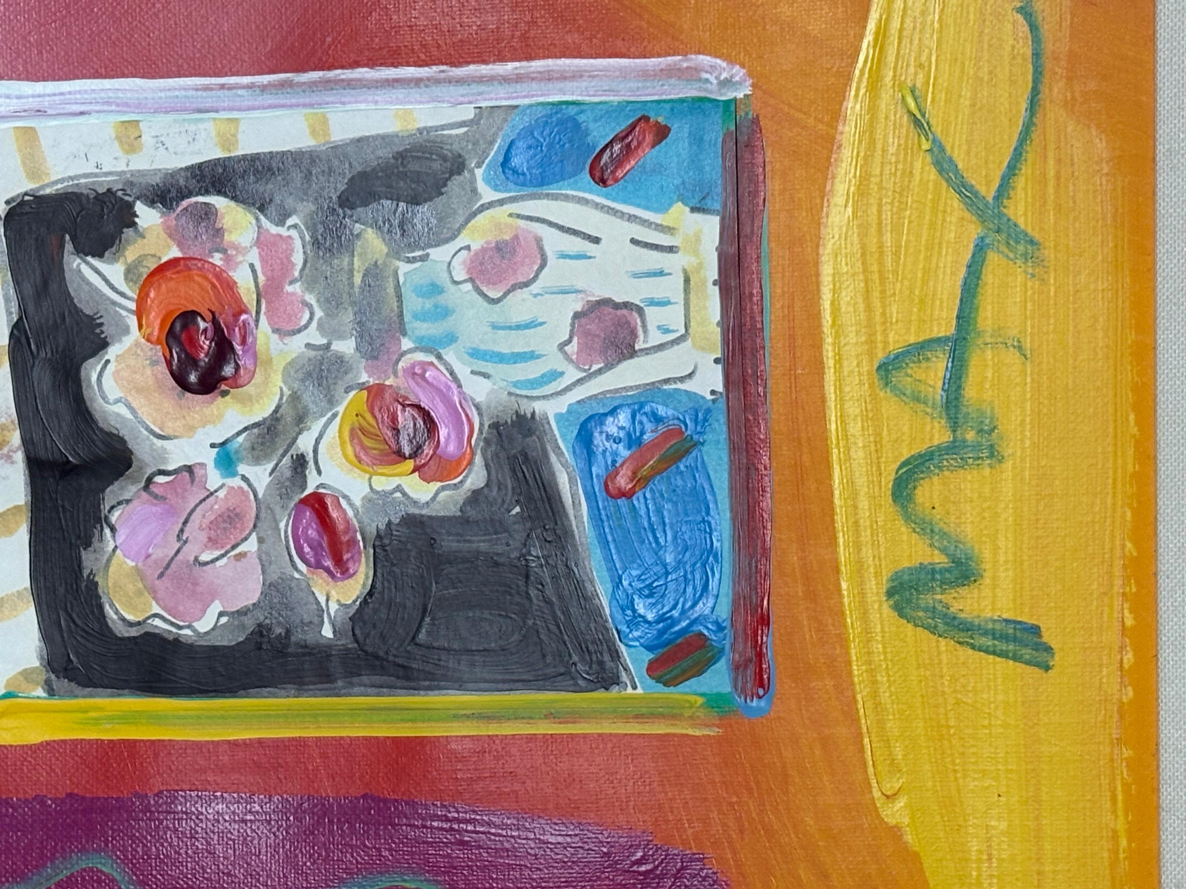 Peter Max Originalgemälde auf Leinwand von 1998 