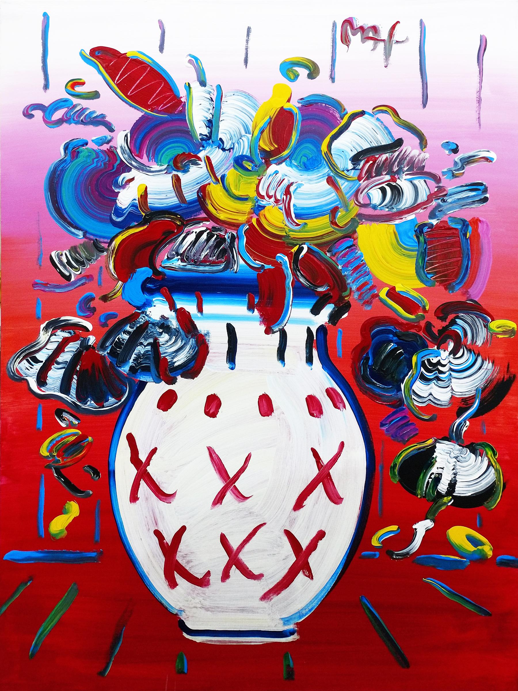 Peter Max Interior Painting - VASE OF FLOWERS SERIES 28 VER. II #1