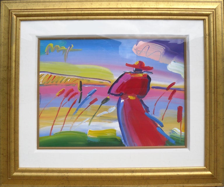 Peter Max - Walking in Reeds, Painting by Peter Max For Sale at 1stDibs