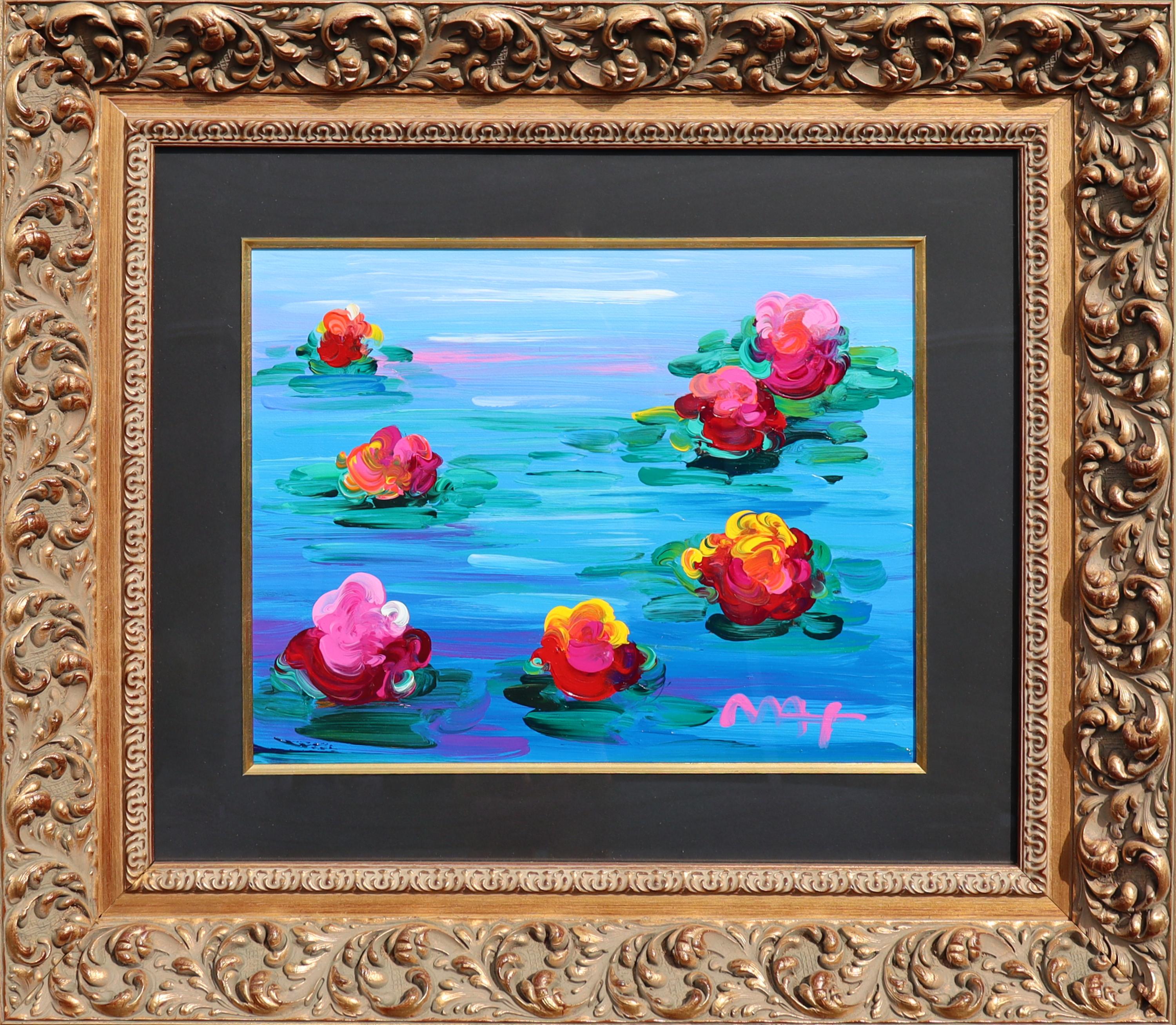 Homage to Monet: Water Lilies Ver. I - Painting by Peter Max