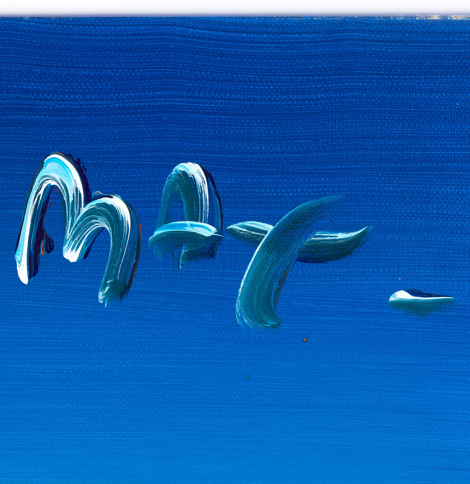 Sans frontières - Bleu Landscape Painting par Peter Max