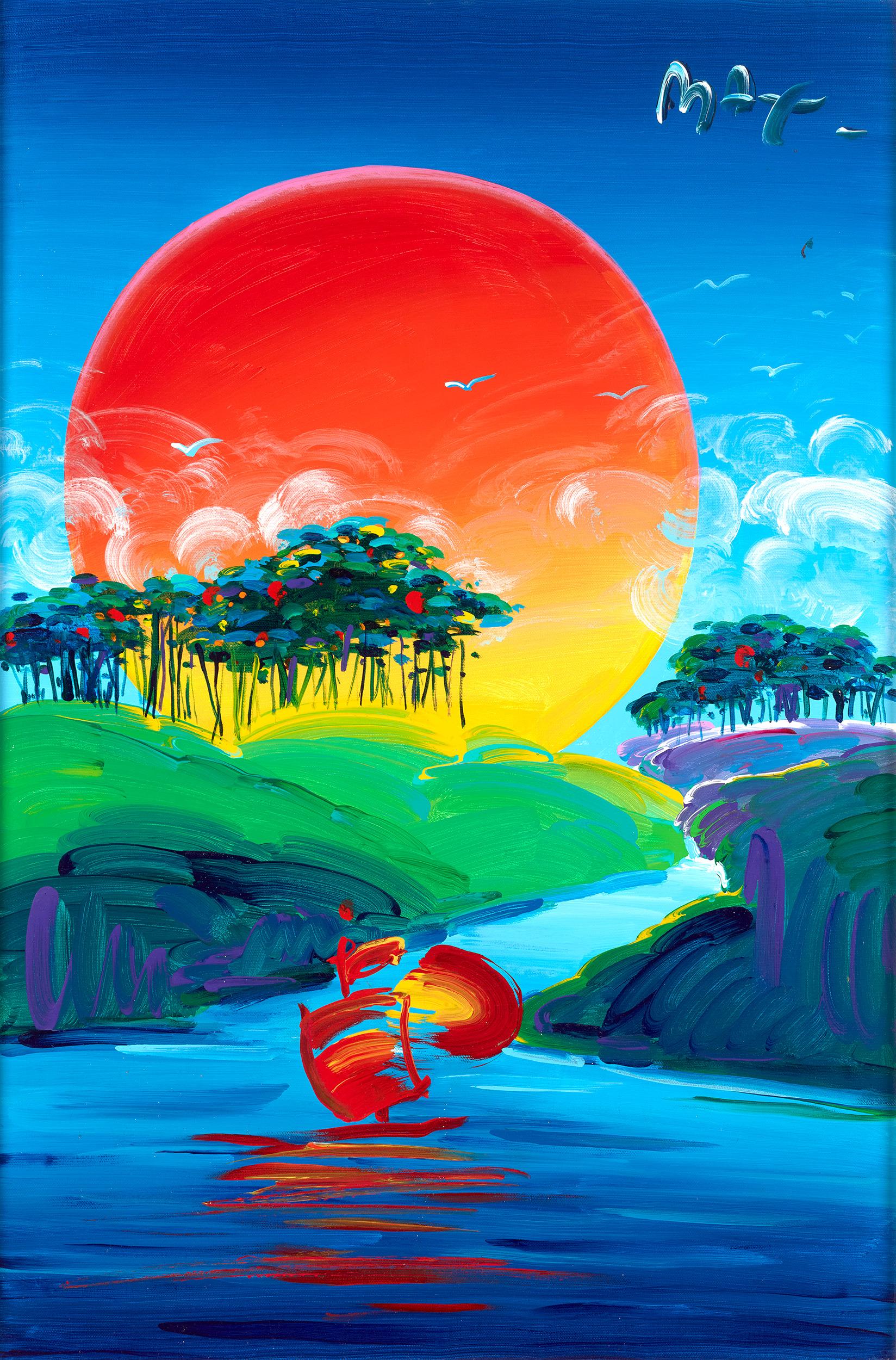 Landscape Painting Peter Max - Sans frontières