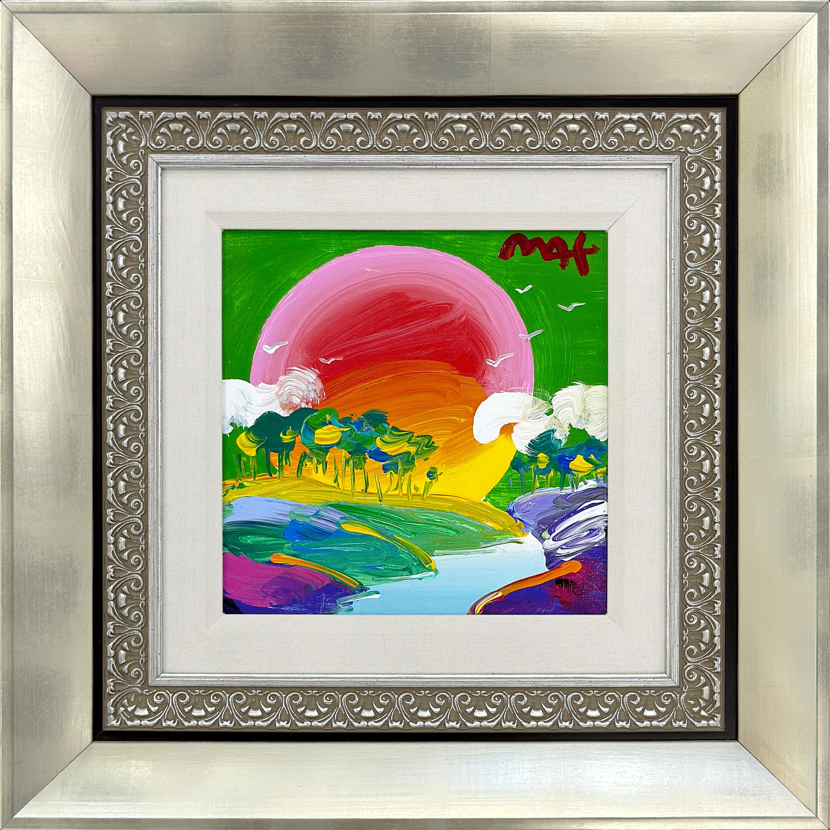 Peter Max Figurative Painting - Without Borders Ver. XVI #165 (original painting on canvas)