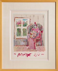 Woman Seated, Painting by Peter Max