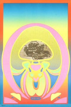 1968 After Peter Max 'Keystone Cops' Pop Art Multicolor USA Lithograph