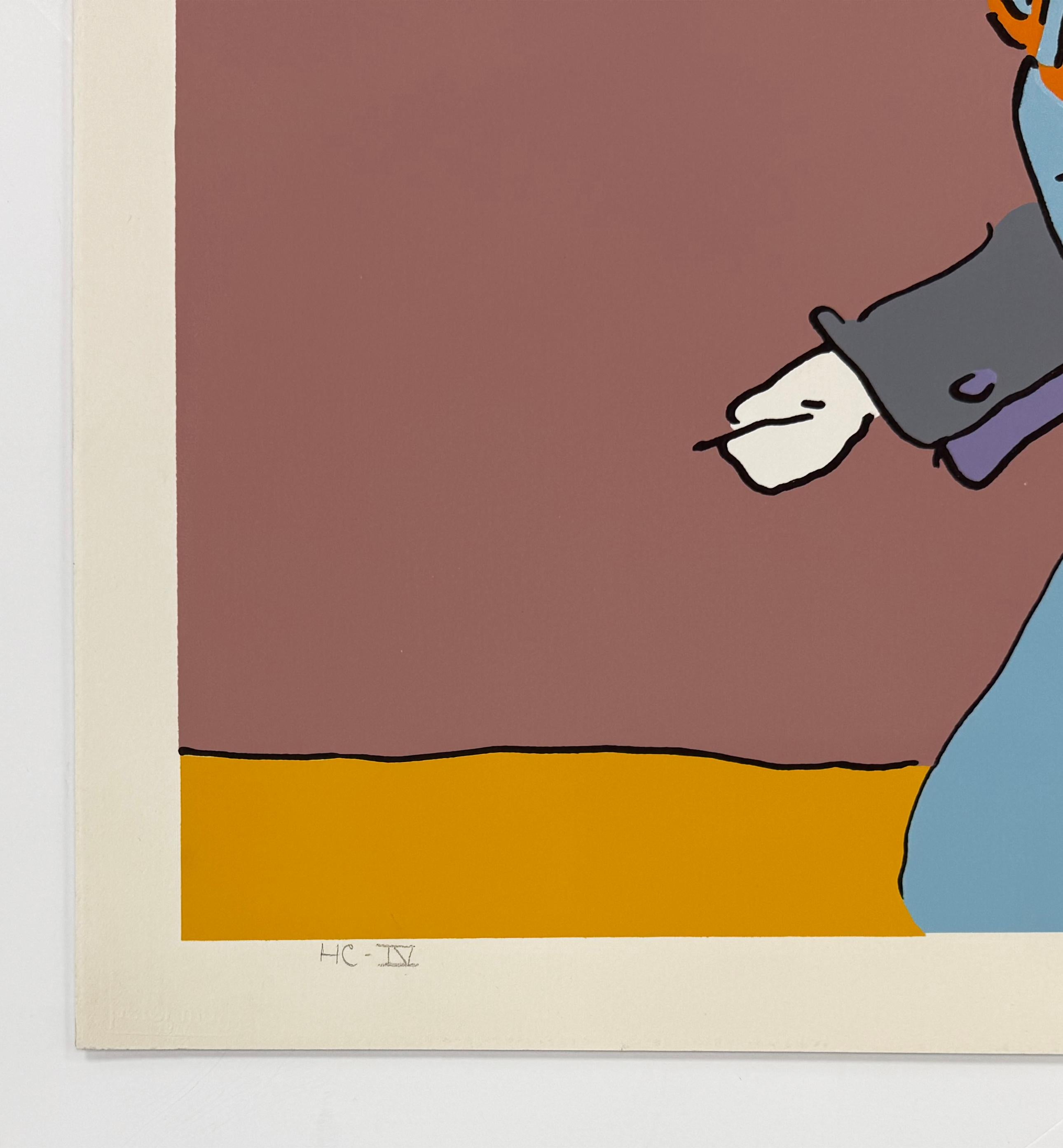 A Long Time Ago (framed hand signed serigraph) - Print by Peter Max