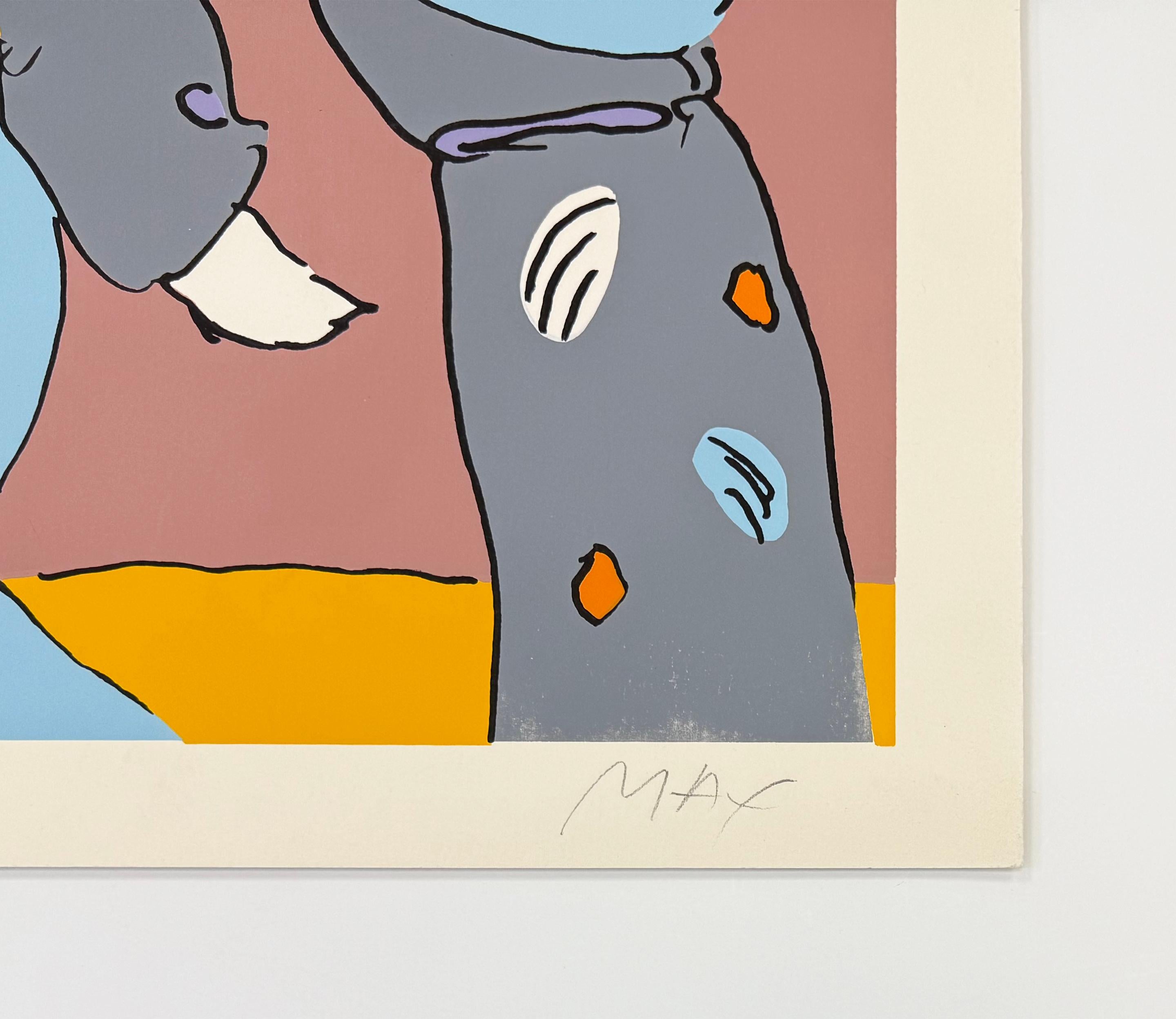 A Long Time Ago (framed hand signed serigraph) - Pop Art Print by Peter Max