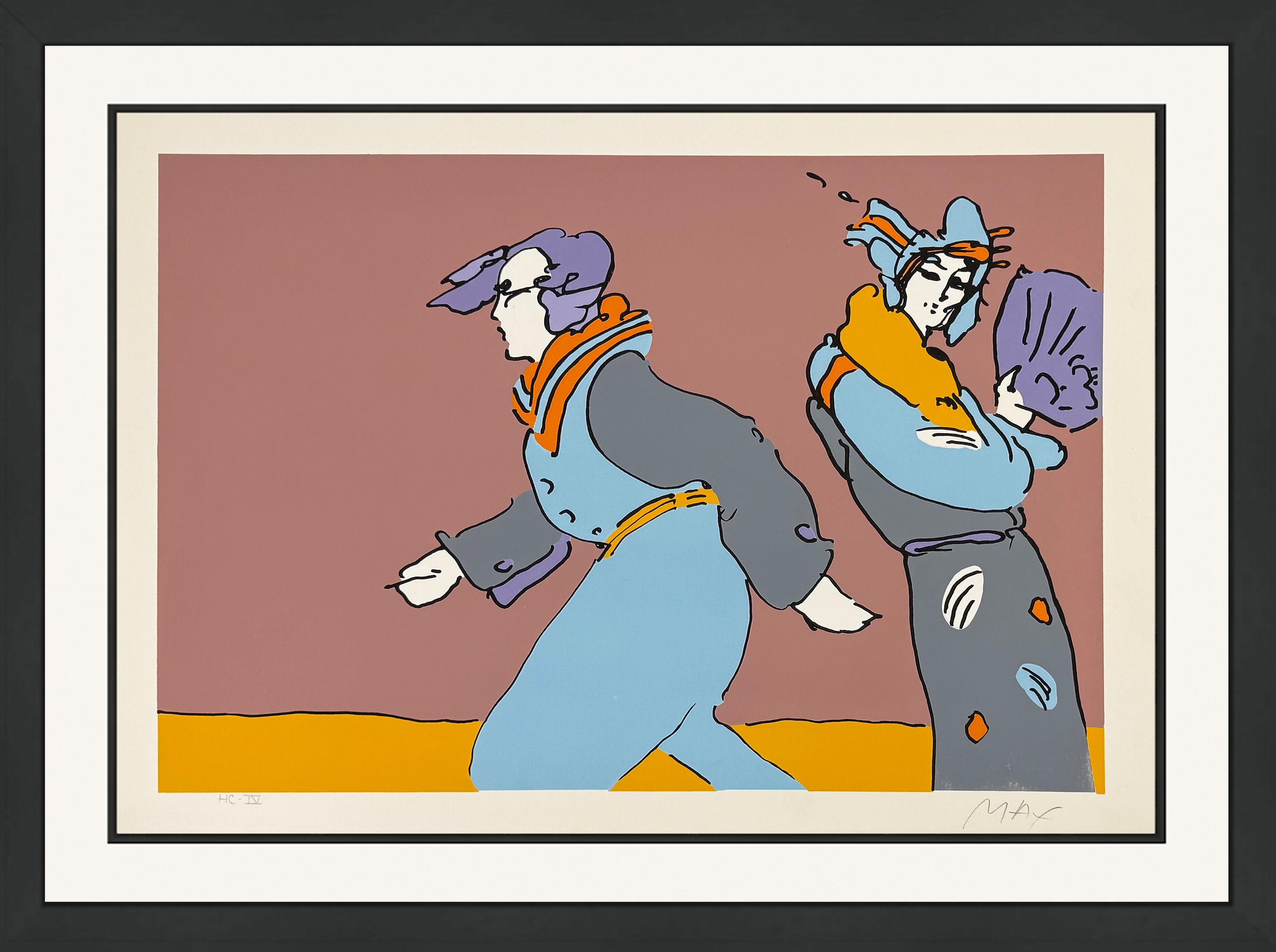 Peter Max Figurative Print - A Long Time Ago (framed hand signed serigraph)