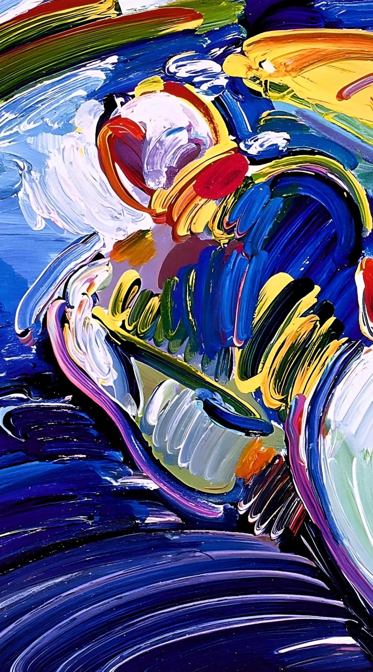 Abstract Figure With Umbrella, Peter Max For Sale 1