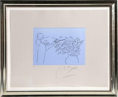 Angel and Flowers, Etching by Peter Max
