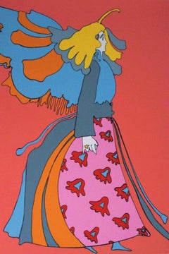 Angel, Vintage 1978 Limited Edition Silkscreen, Peter Max -Signed