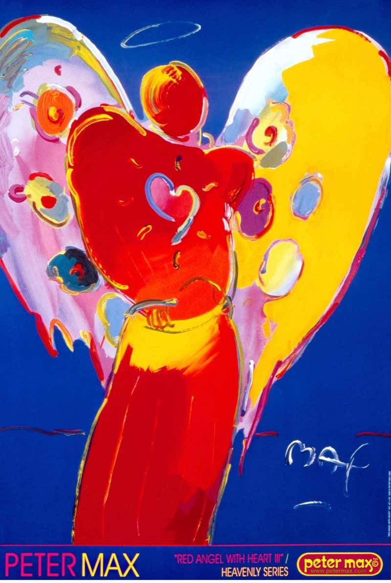 Peter Max - Heart II, Pop Art Lithograph by Peter Max 1981 For Sale at ...