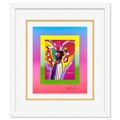 "Angel with Heart on Blends" Framed Limited Edition Lithograph