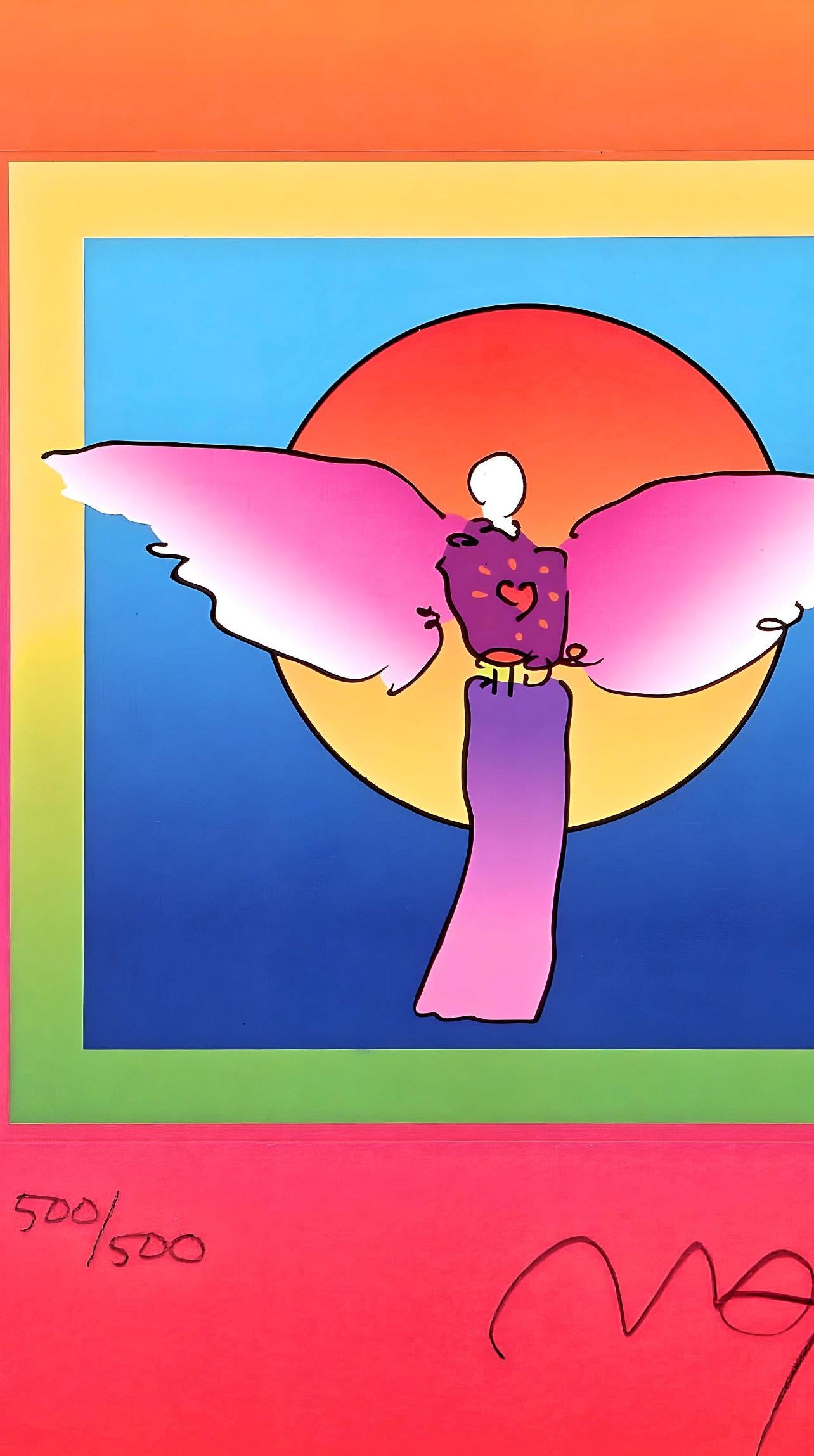 Angel with Heart on Blends, Peter Max For Sale 2