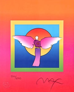 Angel mit Herz auf Mischungen, Peter Max