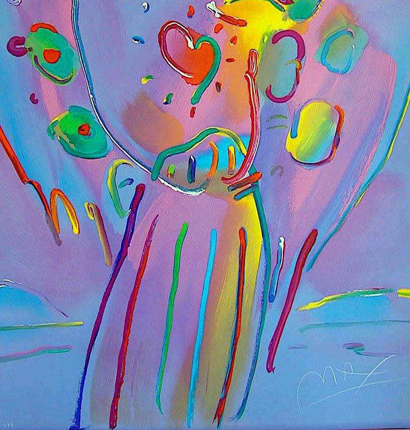 angel with heart peter max