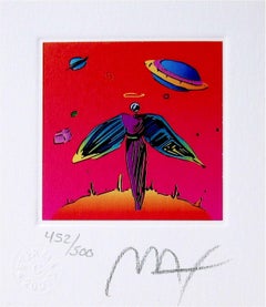 Angel with Saturn, Peter Max - SIGNED