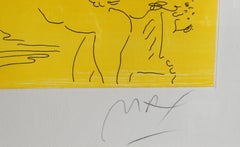 Art Angels (Giallo), acquaforte Pop Art di Peter Max