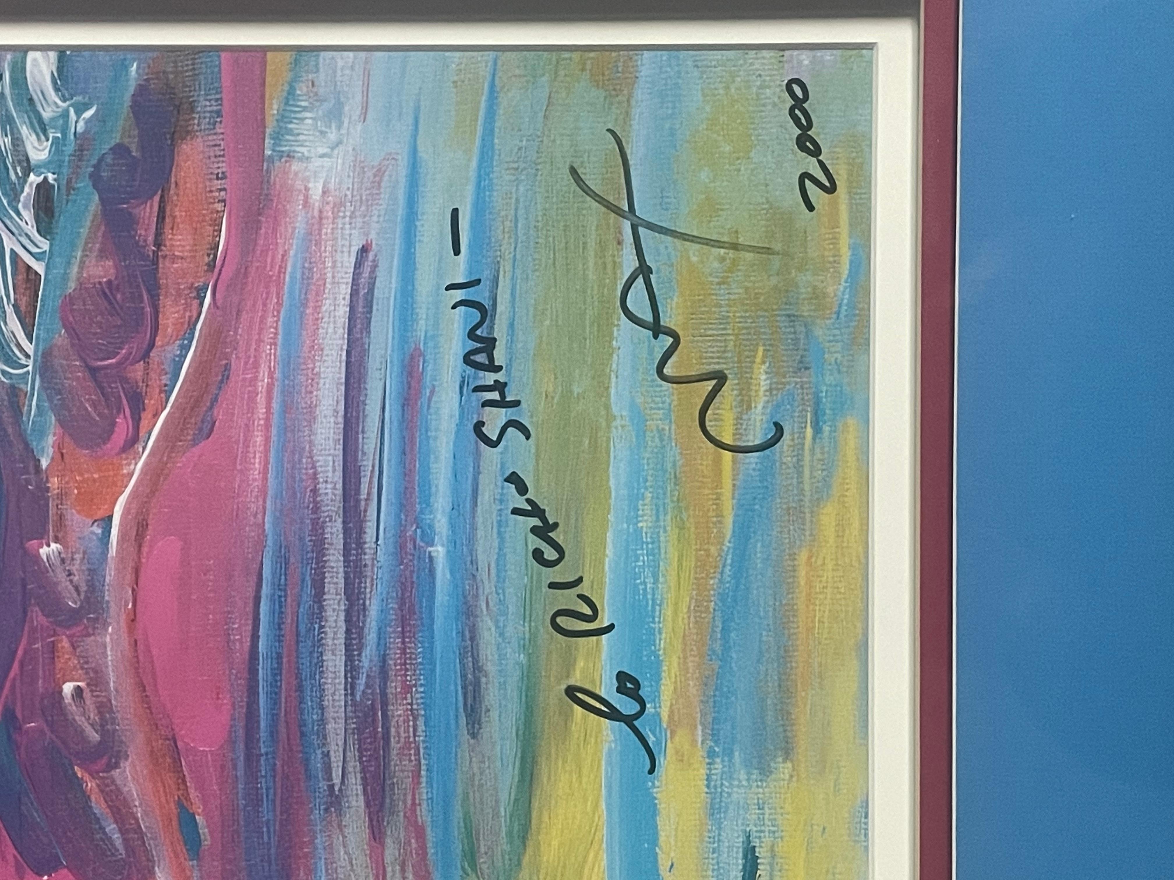 Se trata de una litografía original de Peter Max. Con dibujo original de max . En buen estado medidas 43x34