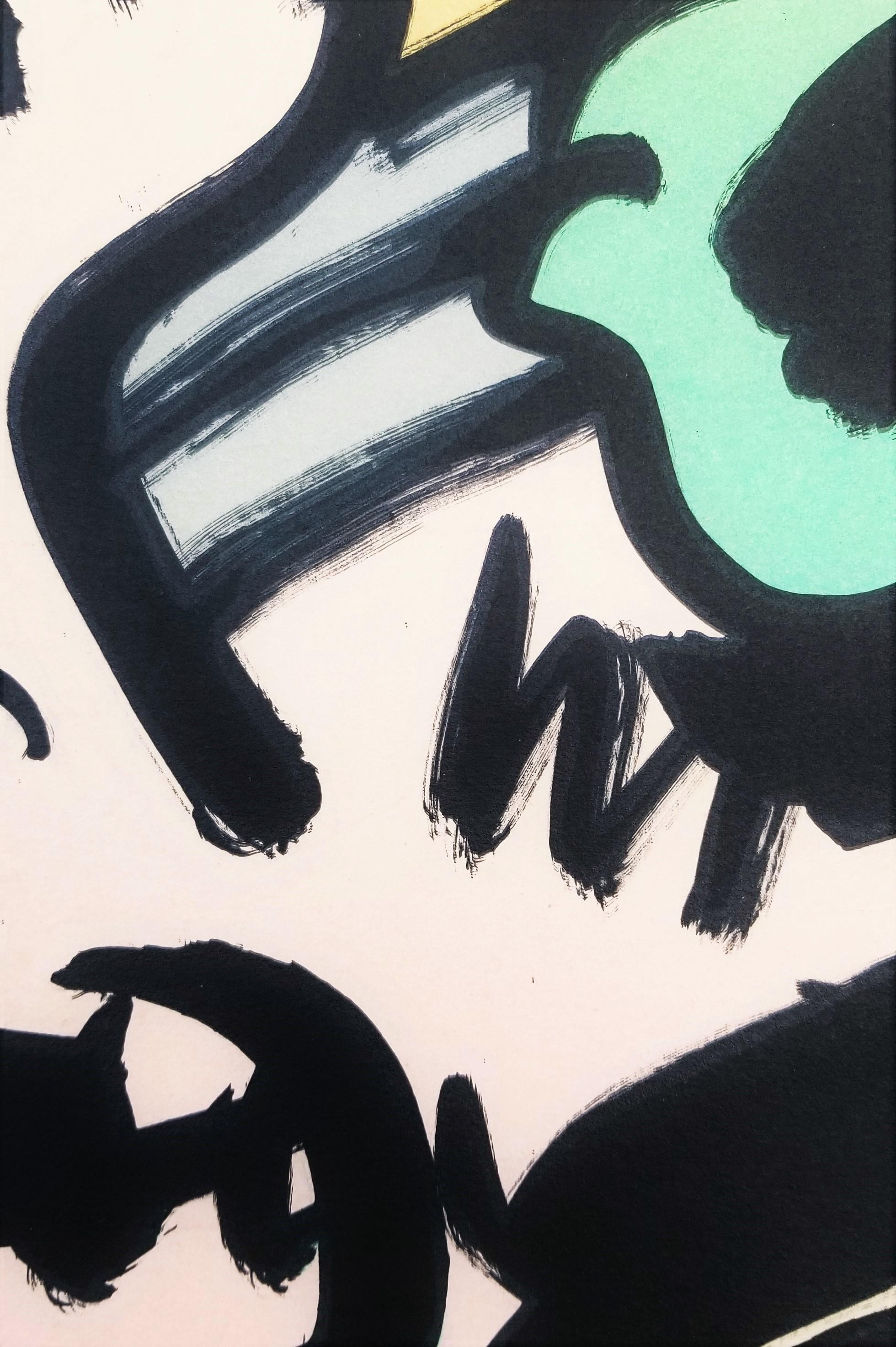 Homme aztèque /// Portrait de Peter Max Pop Art Fantaisie colorée Lithographie Modern Art en vente 13