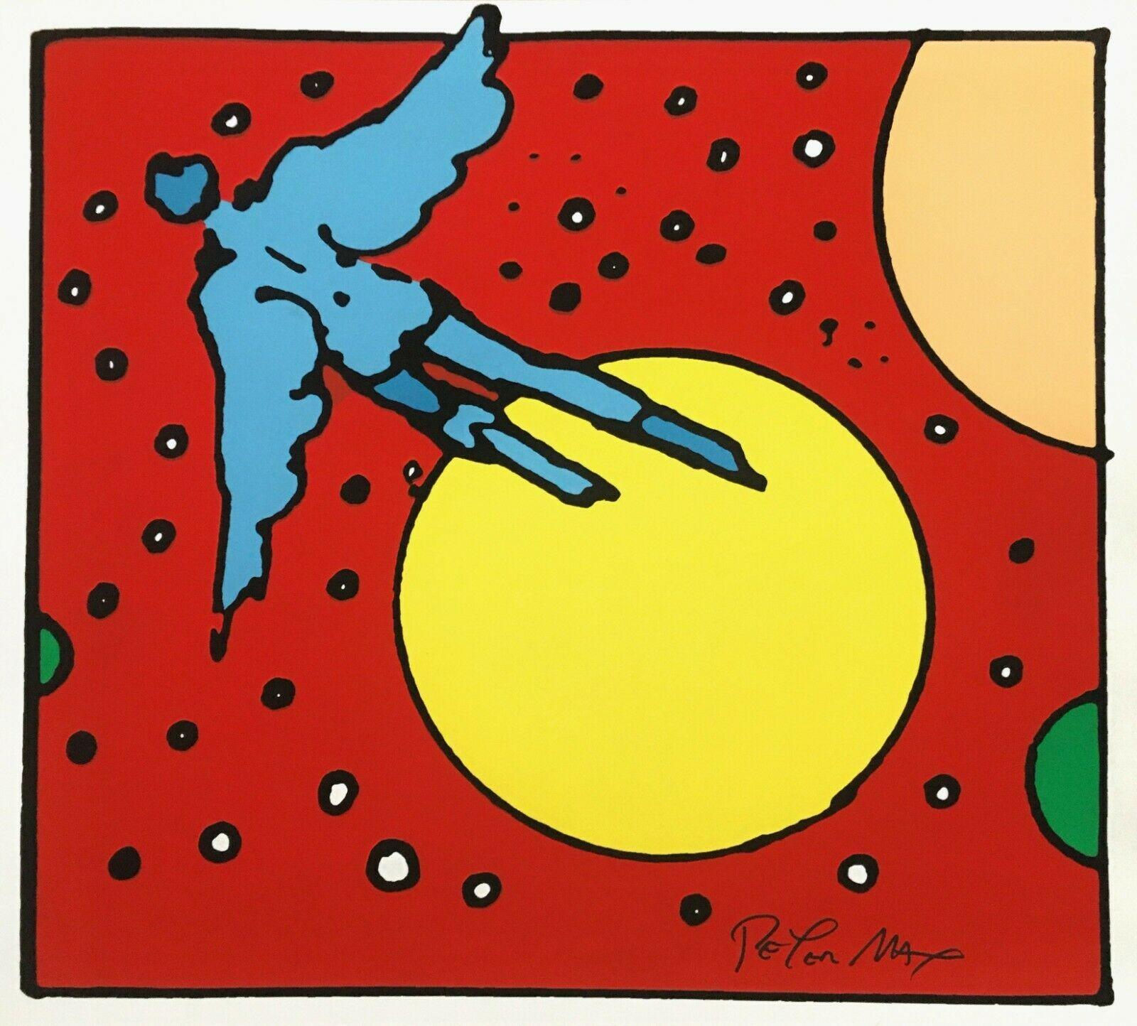 Artist: Peter Max (1937)
Title: Baloo Baba
Year: 1972
Edition: 300, plus proofs
Medium: Silkscreen on wove paper
Size: 16 x 18 inches
Condition: Excellent
Inscription: Signed by the artist.
Notes: Published by Via Max. A rare, unnumbered trial