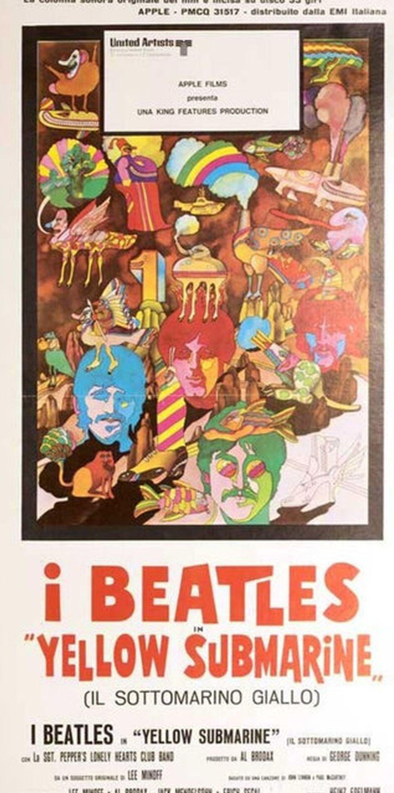 Beatles Yellow Submarine Pop Art Poster, Peter Max For Sale 1