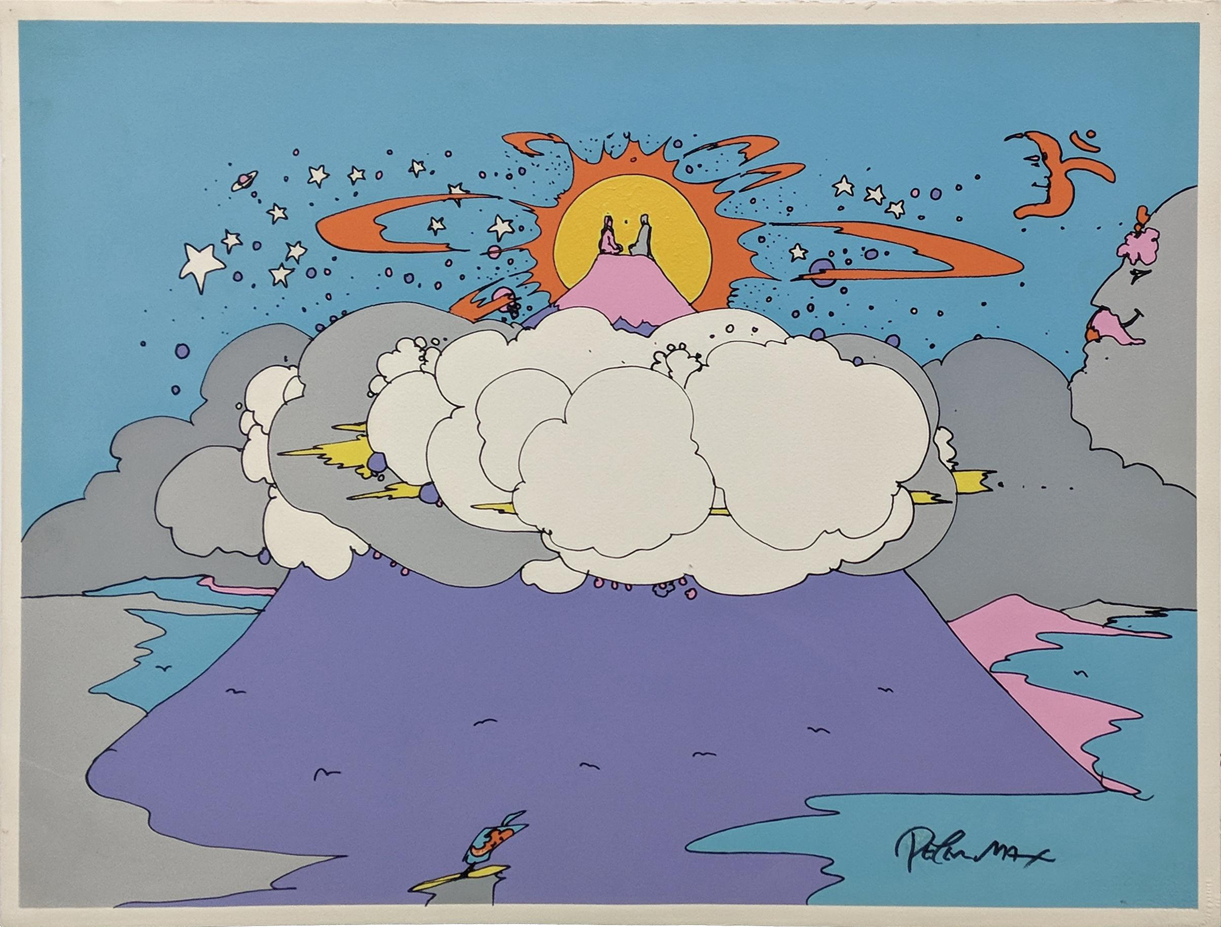 Peter Max Landscape Print - BEING WITH MOORTI