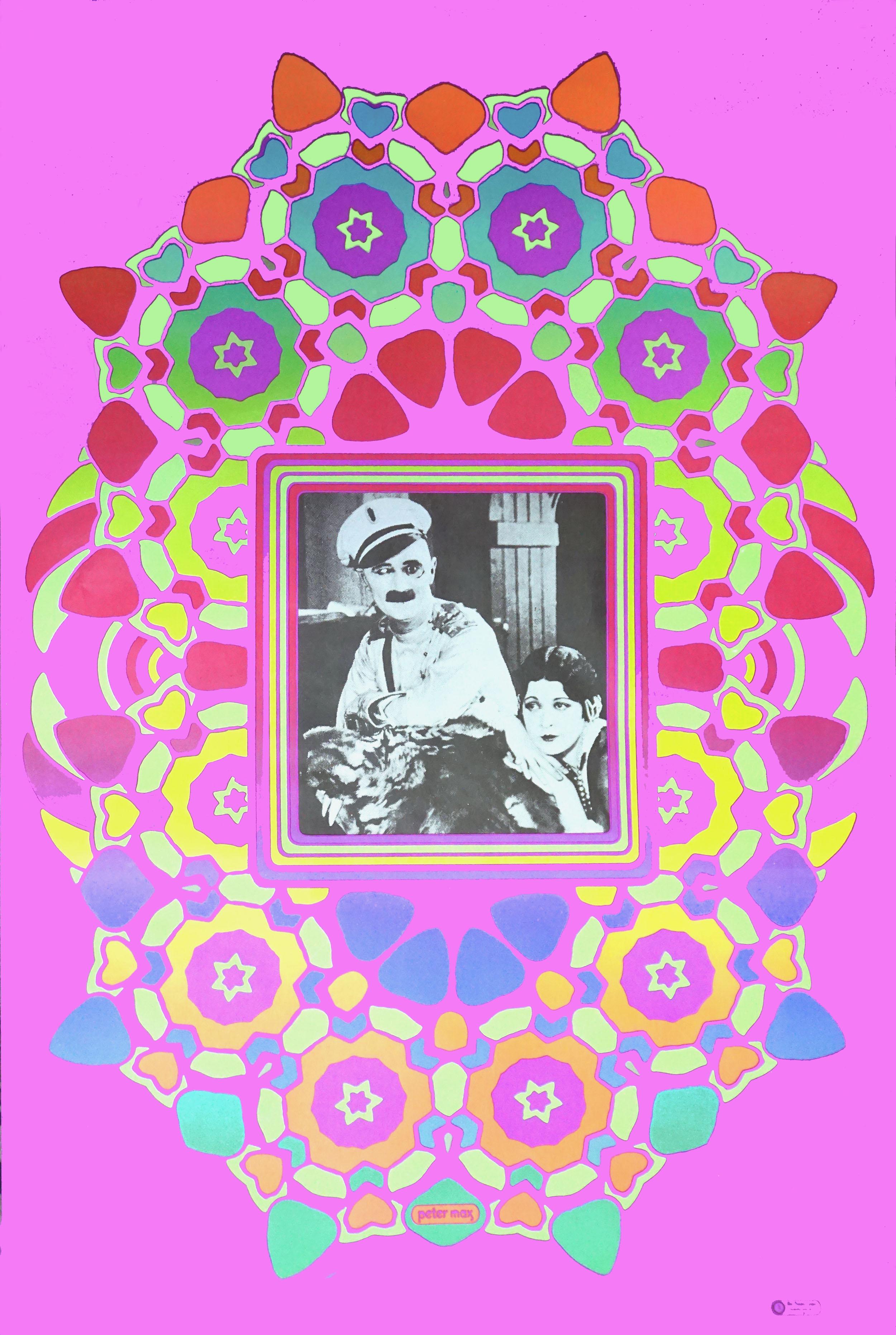 Ben Turpin Cameo - 1960's Psychedelic Figurative Print 
