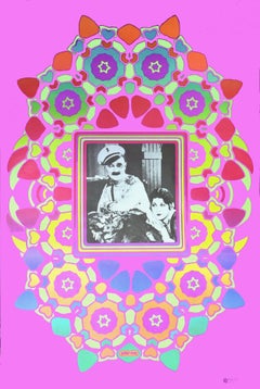 Ben Turpin Cameo - Vintage Pop-Art 1960's Psychedelic Figurative Print