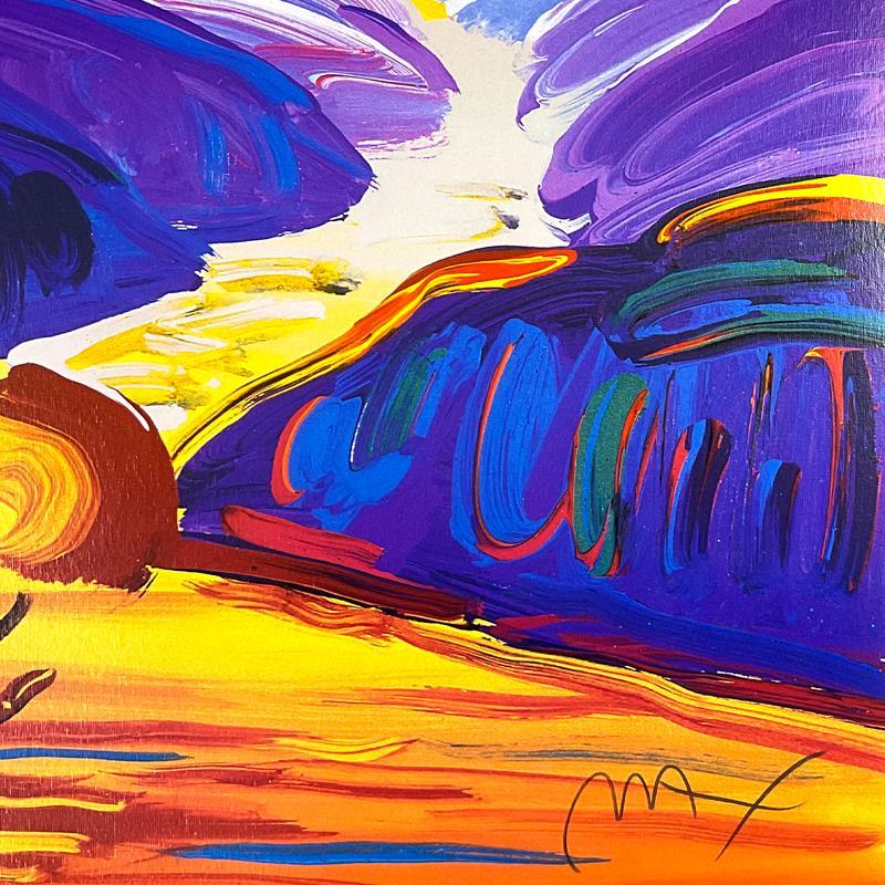 Lithographie encadrée « Beyond Borders », édition limitée - Print de Peter Max