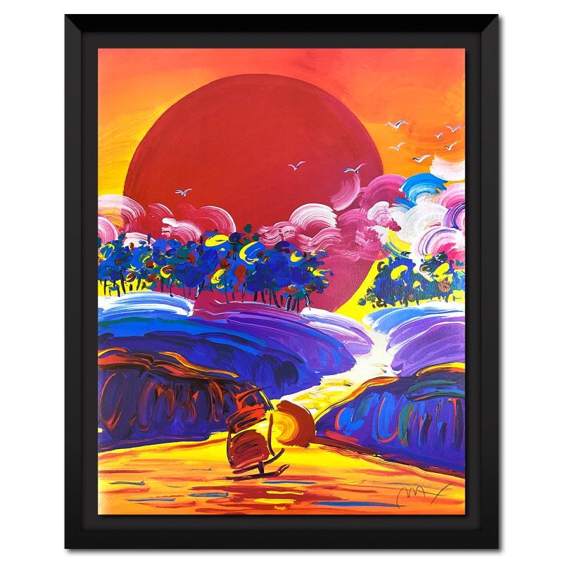 Peter Max Print – "Beyond Borders" Gerahmte Lithographie in limitierter Auflage