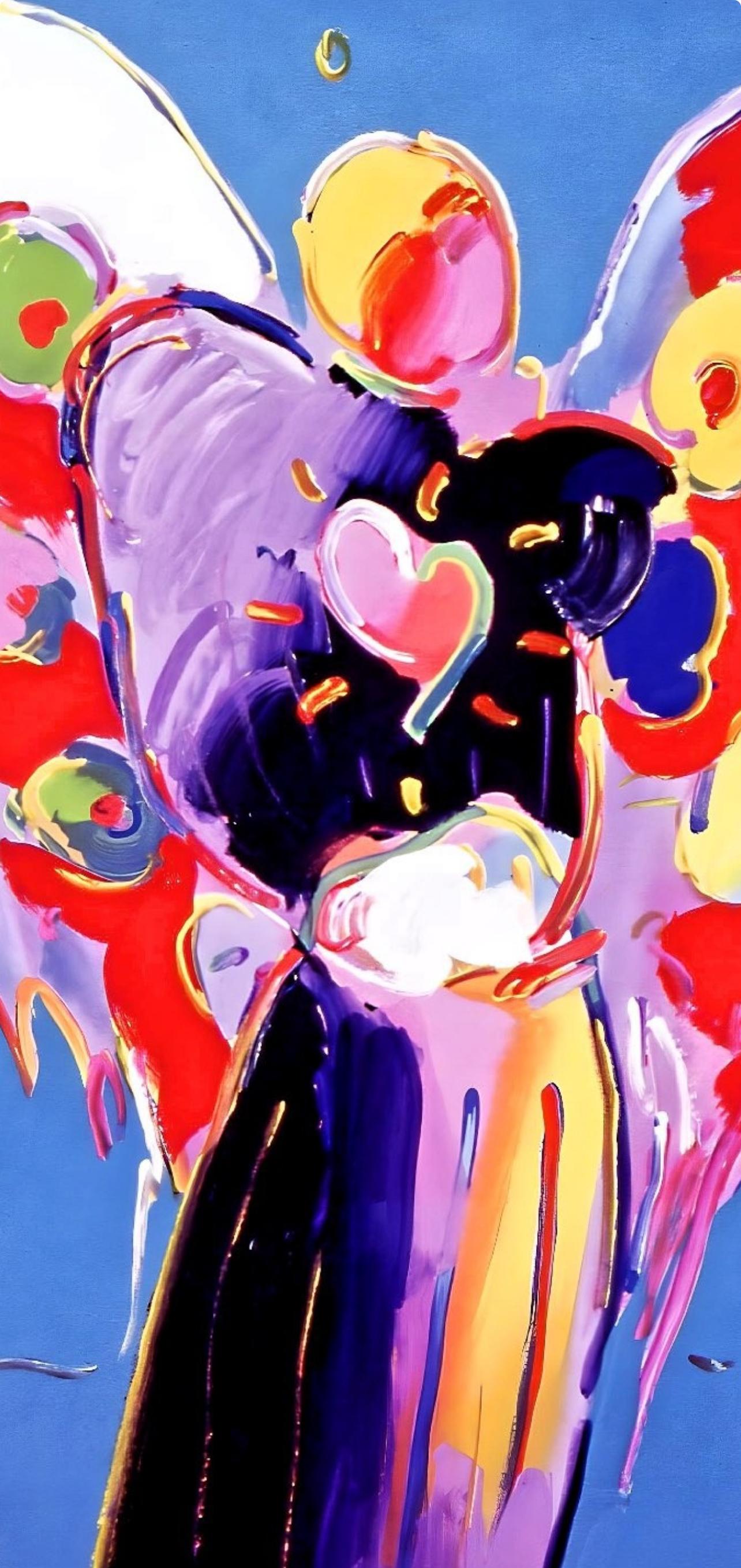 Blue Angel With Heart, Peter Max For Sale 1