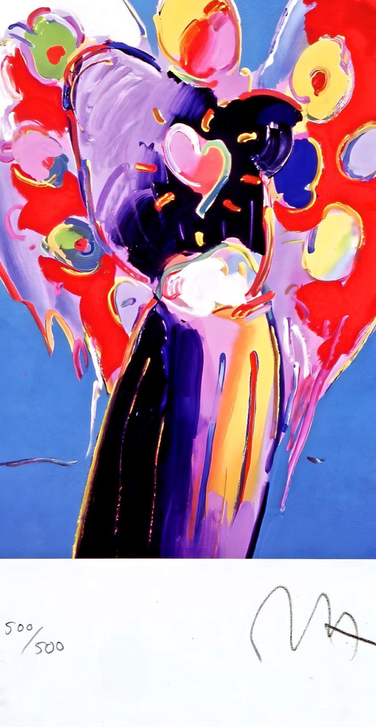 Blue Angel With Heart, Peter Max For Sale 4