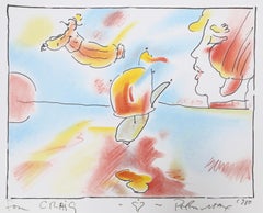 Boat Flyer, Psychedelic Art Lithograph by Peter Max